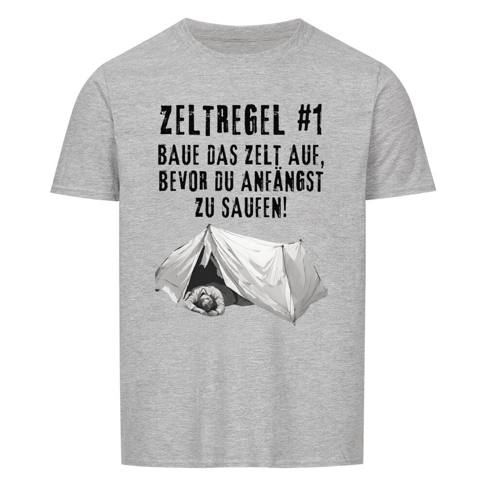 wie baue ich ein zelt auf Basic Shirt Unisex - Zeltregel #1