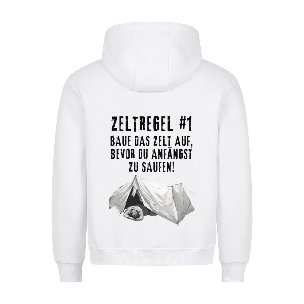 zelten saufen HigherBlanks Premium Hoodie Zeltregel #1
