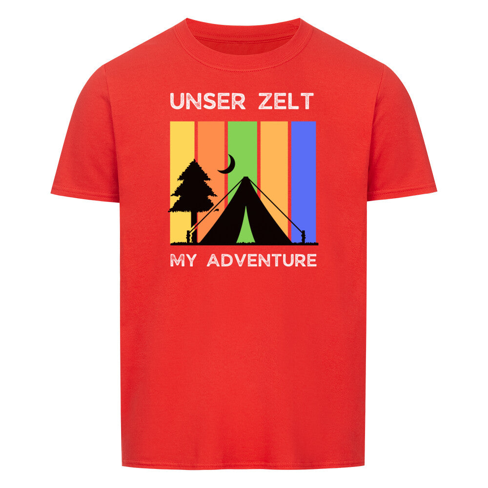 unser zelt Basic Shirt Unisex - Unser Zelt - my adventure - Vorne Design
